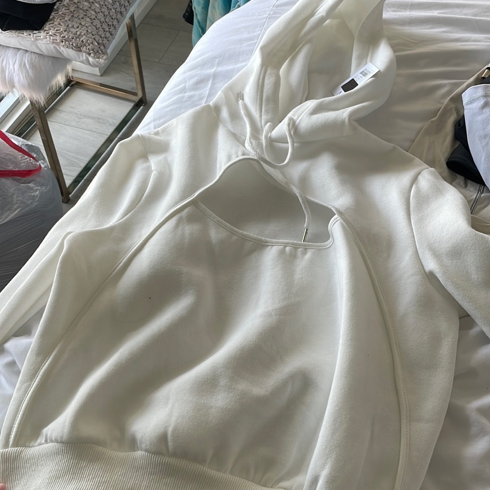White adika hoodie